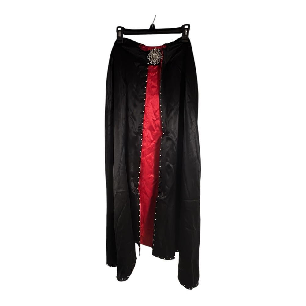 Satin Black and Red Cape